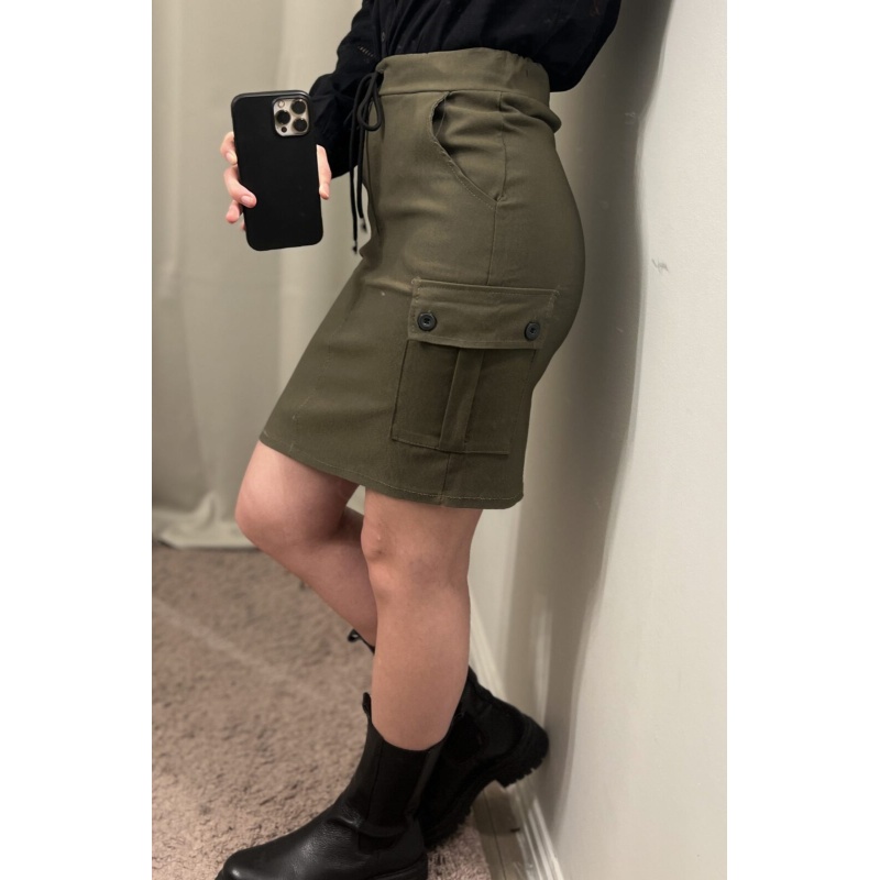 Ginai Pocket Skirt Army - Bilde 2