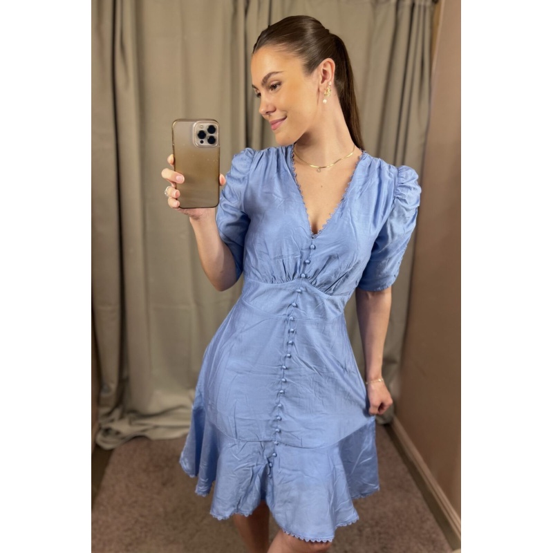 Rebecca Dress Dusty Blue