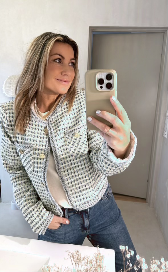 Paris Bouclè Jacket Blue/Green/Offw