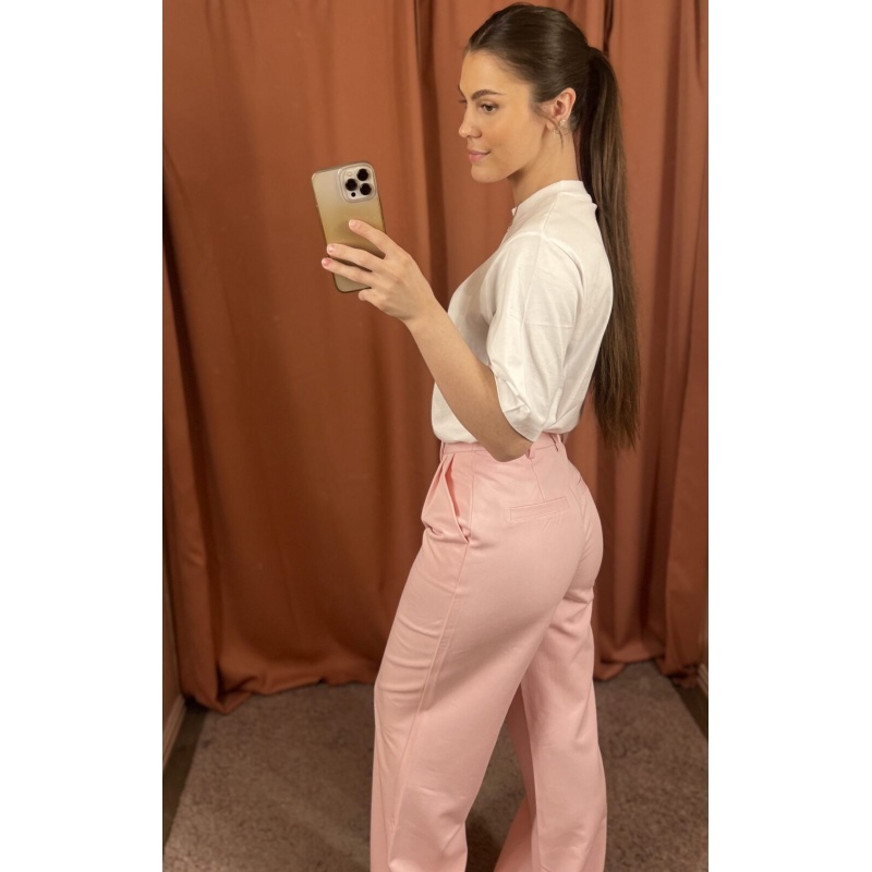 Statement Trousers High Waisted Light Pink - Bilde 3