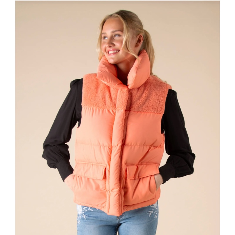 Puffy Vest Coral