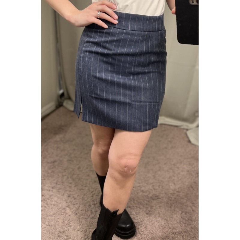 Eira Striped Skirt Navy - Bilde 2