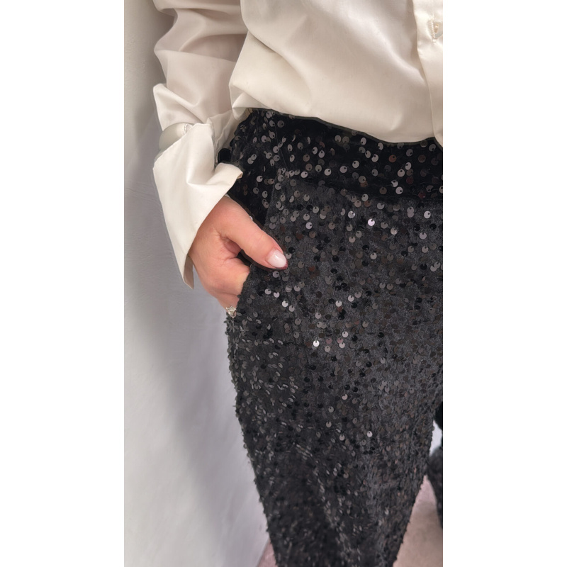 Nelly Sparkle Up Pants Black - Bilde 3