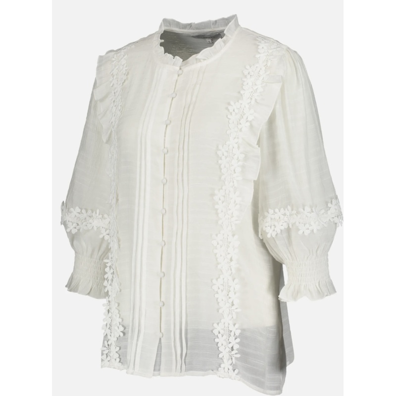 Lissi Flower Blouse White - Bilde 2