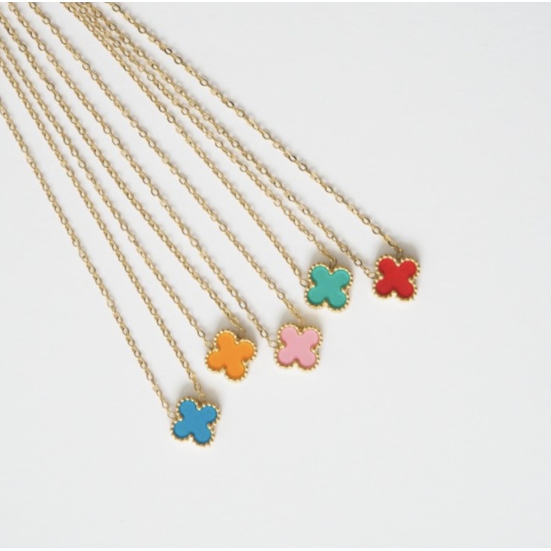 Clover Necklace Pink - Bilde 3