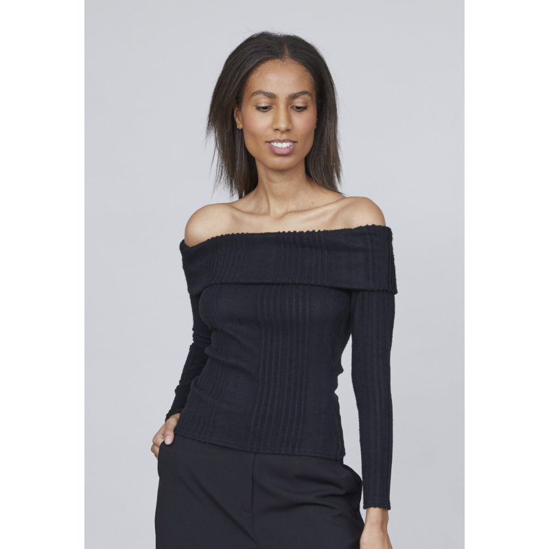 Cam Off Shoulder Top Black - Bilde 2