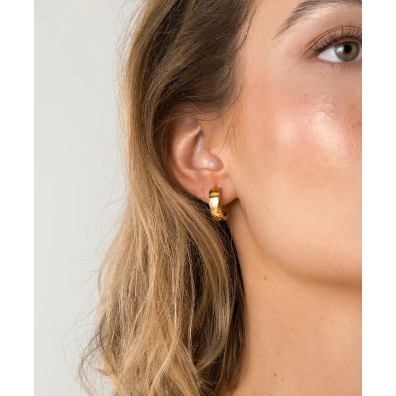 Chunky Gold Hoops - Bilde 2