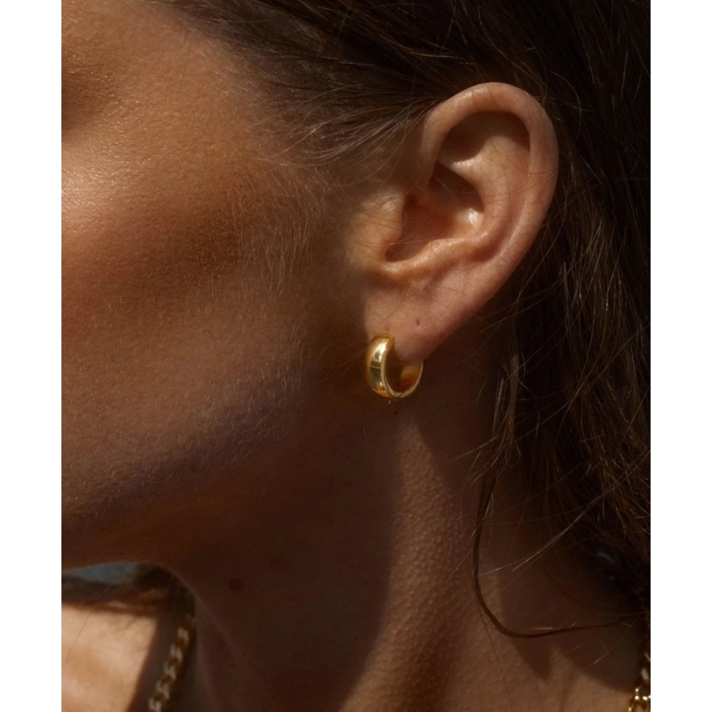 Chunky Gold Hoops - Bilde 3