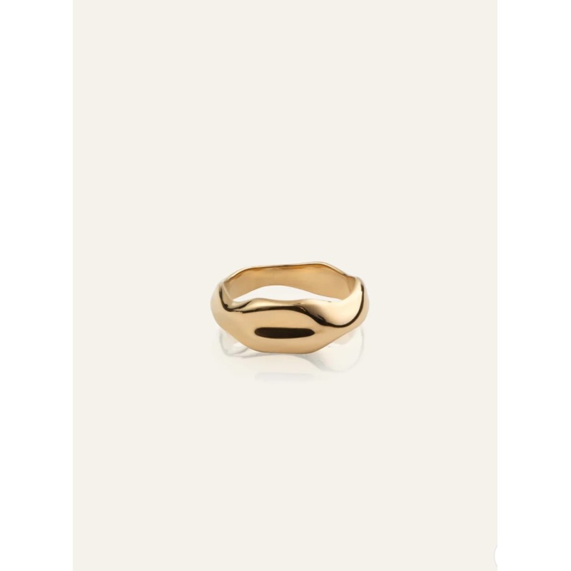 MOCKBERG Wavy Bolded Ring Gold