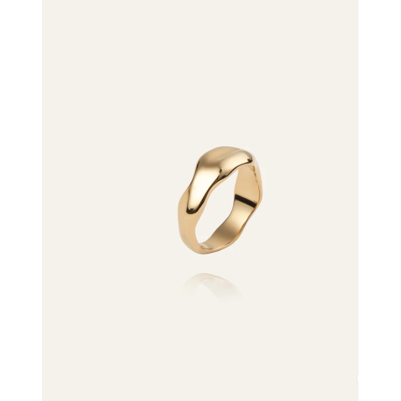 MOCKBERG Wavy Bolded Ring Gold - Bilde 3