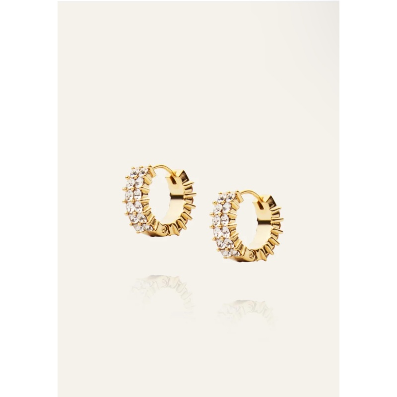 MOCKBERG Midnight Gold Hoops Medium