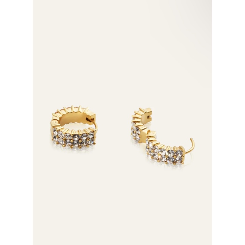 MOCKBERG Midnight Gold Hoops Medium - Bilde 3