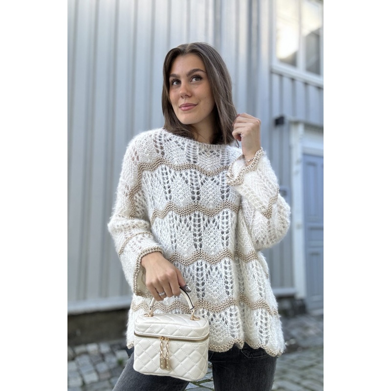 Lucie Knit White/Gold