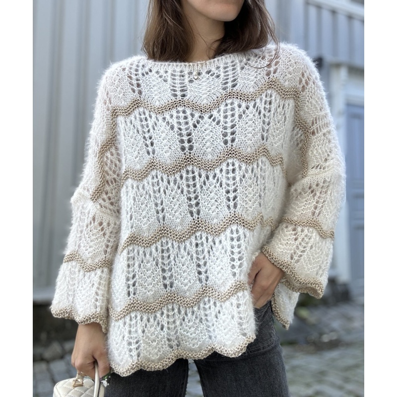 Lucie Knit White/Gold - Bilde 3