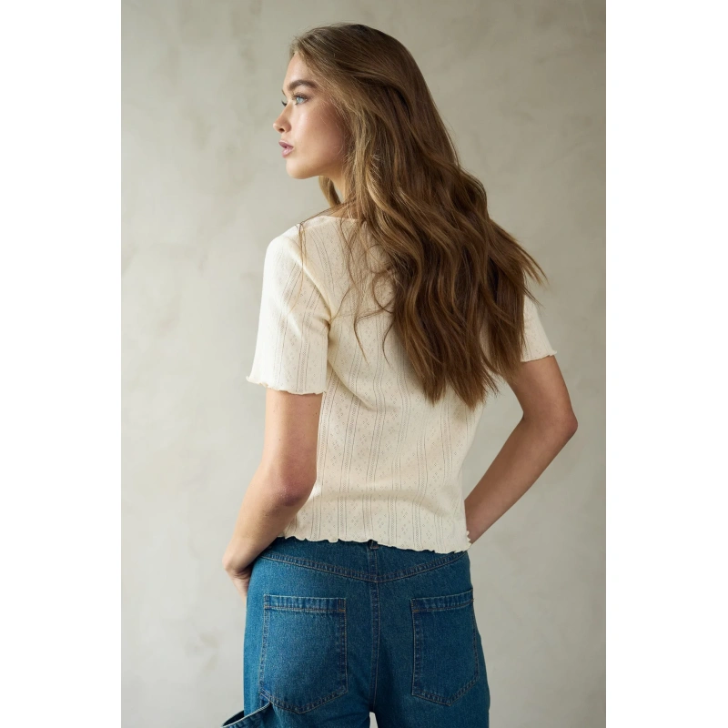 Florence T-shirt Cream - Bilde 2