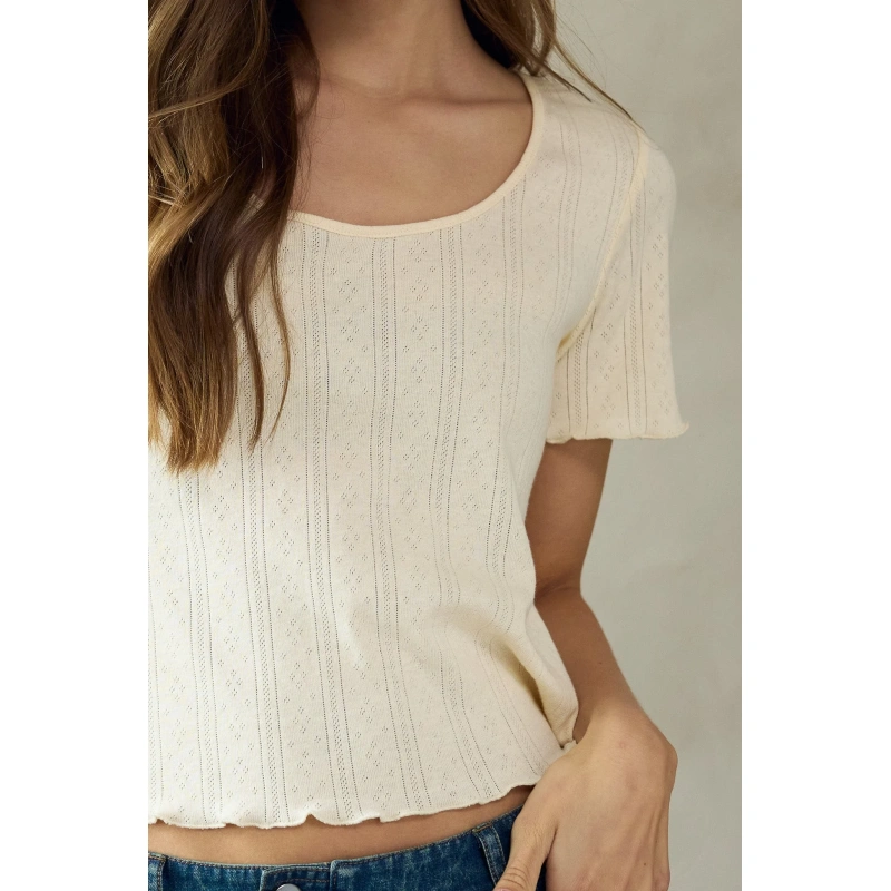 Florence T-shirt Cream - Bilde 3