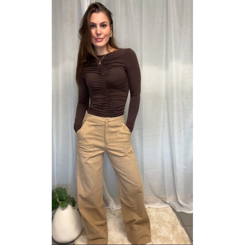 Cord Pants Camel - Bilde 6