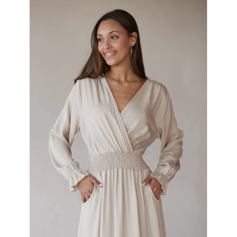 Cristina Dress Sand - Bilde 2