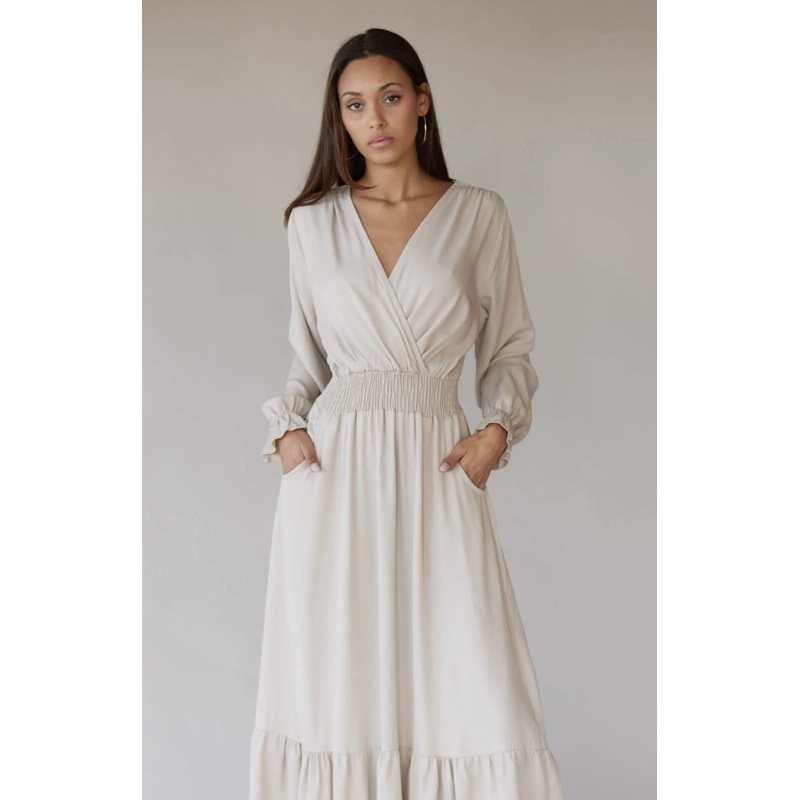 Cristina Dress Sand - Bilde 3