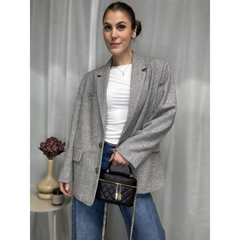 Mathea Oversized Blazer Grey - Bilde 4