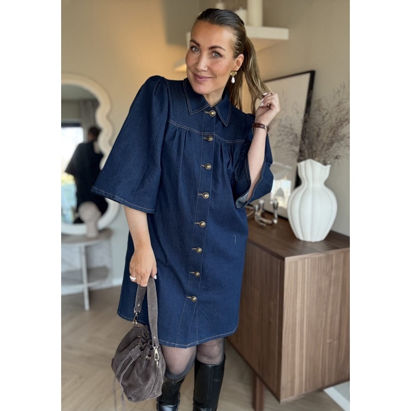 Denise Shirt-Dress Dk Denim - Bilde 5