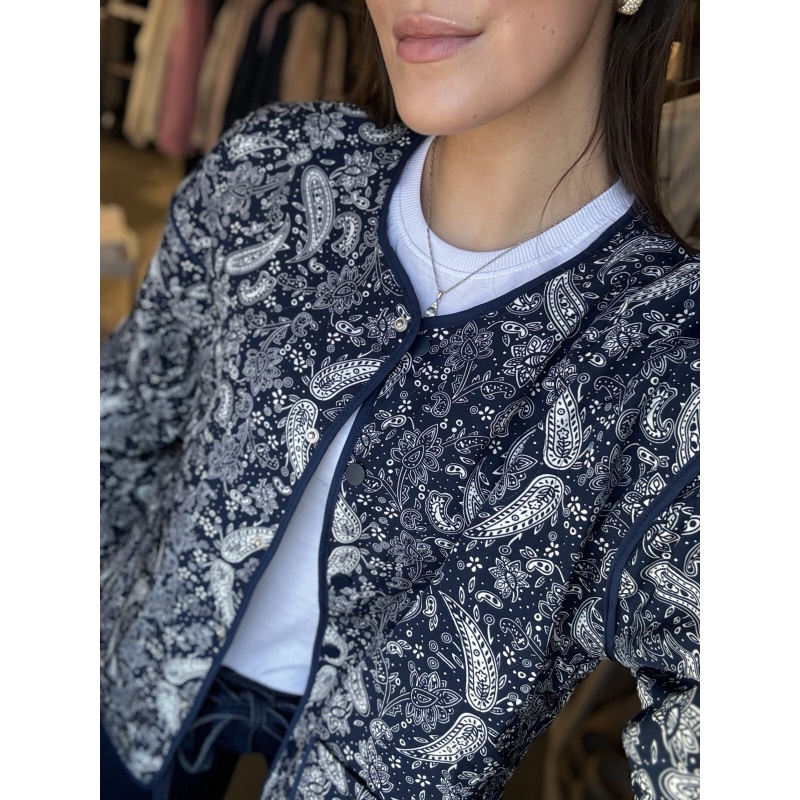 Mandala Print Jacket Navy - Bilde 2