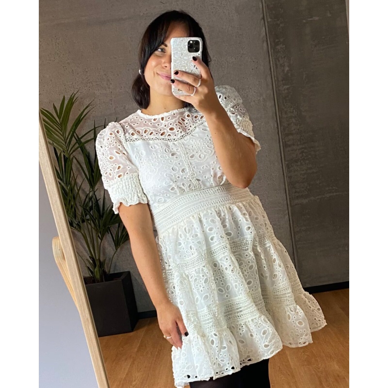 Romantic Dress Lace Off White