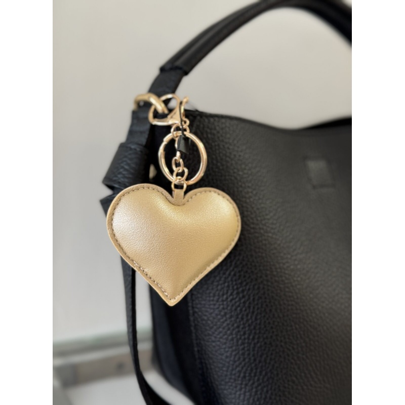 Heart Bagcharm Beige