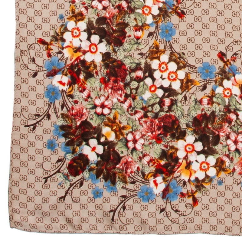 Flower Scarf Beige - Bilde 3