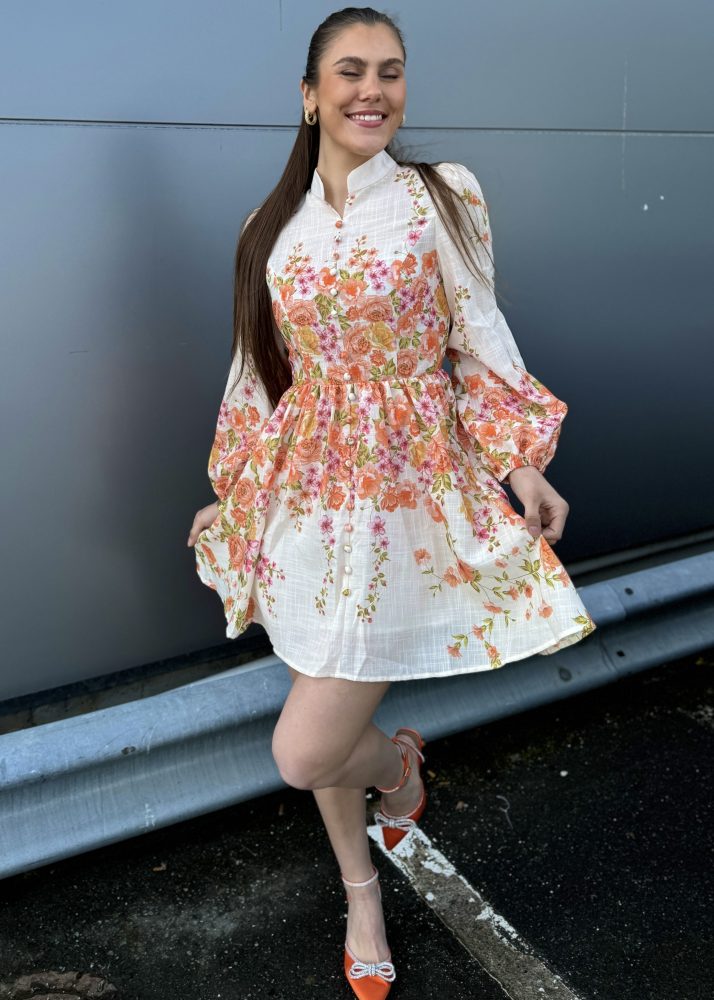Spring Fling Dress Short Orange