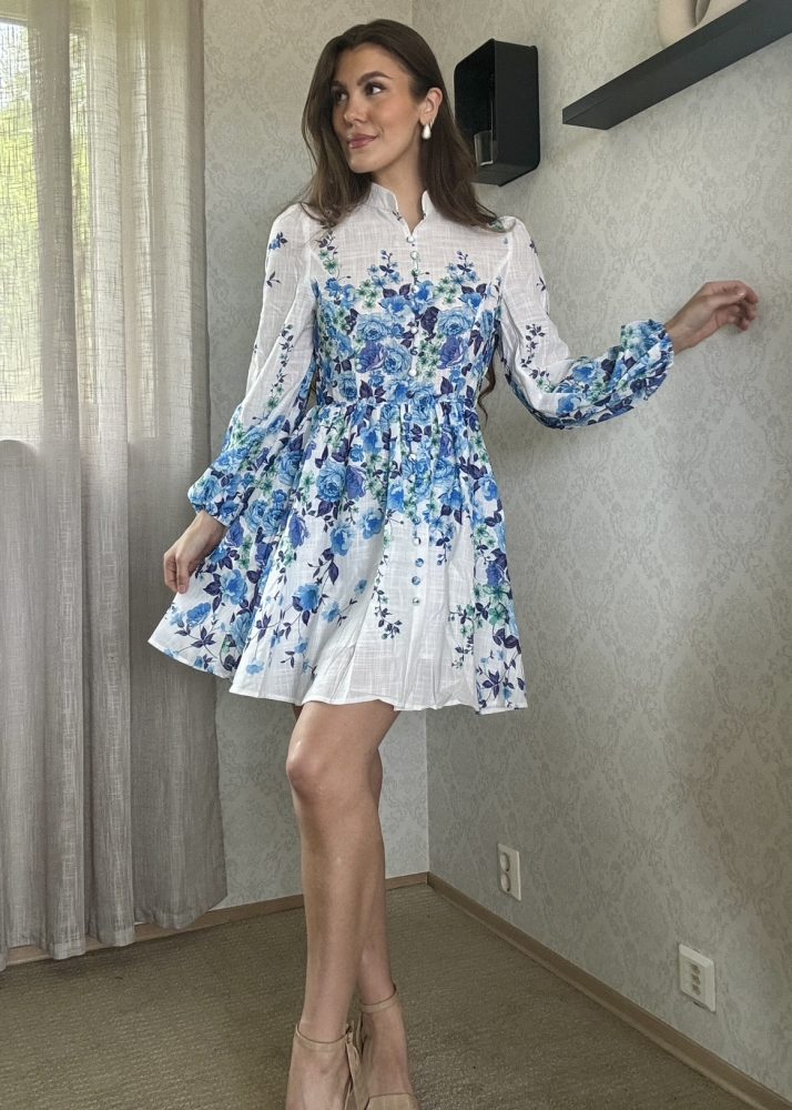 Spring Fling Dress Short Blue