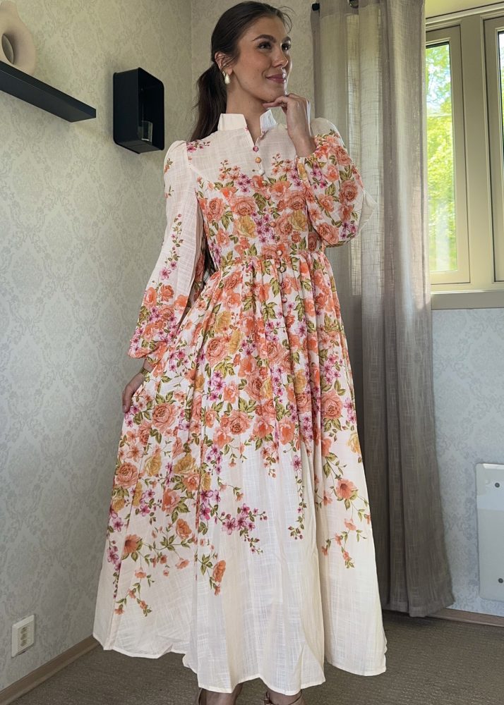 Spring Fling Dress Long Orange