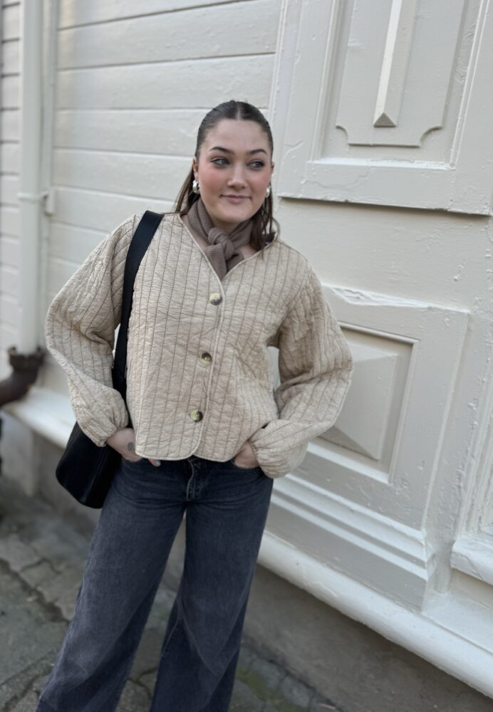 Padded Western Jacket Beige