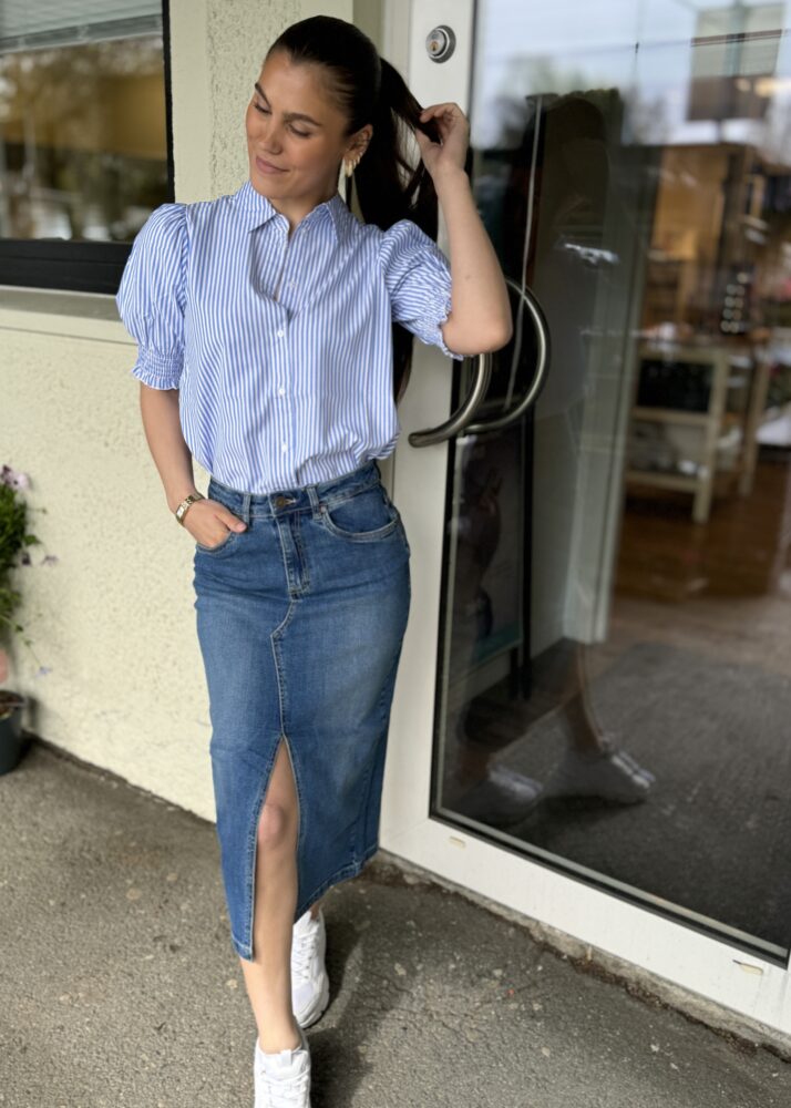 Ollie Skirt Mid Blue Wash
