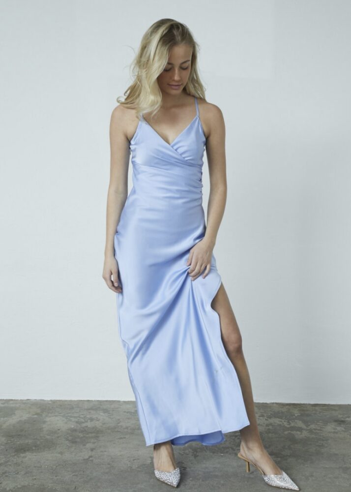 Elegant Strap Dress Lt.Blue