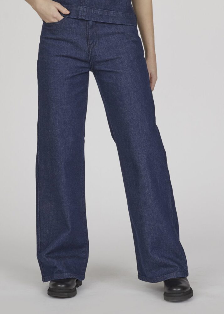 Ollie Soft Wide Jeans Dk Blue