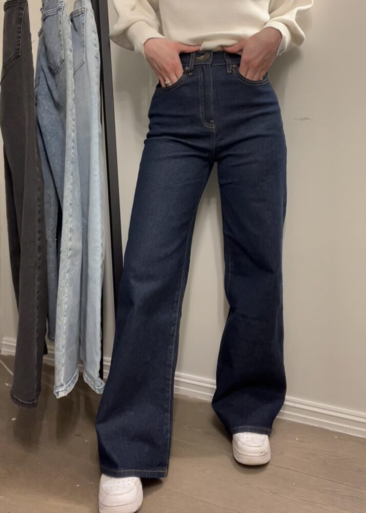 Ollie Wide Jeans Dark Blue