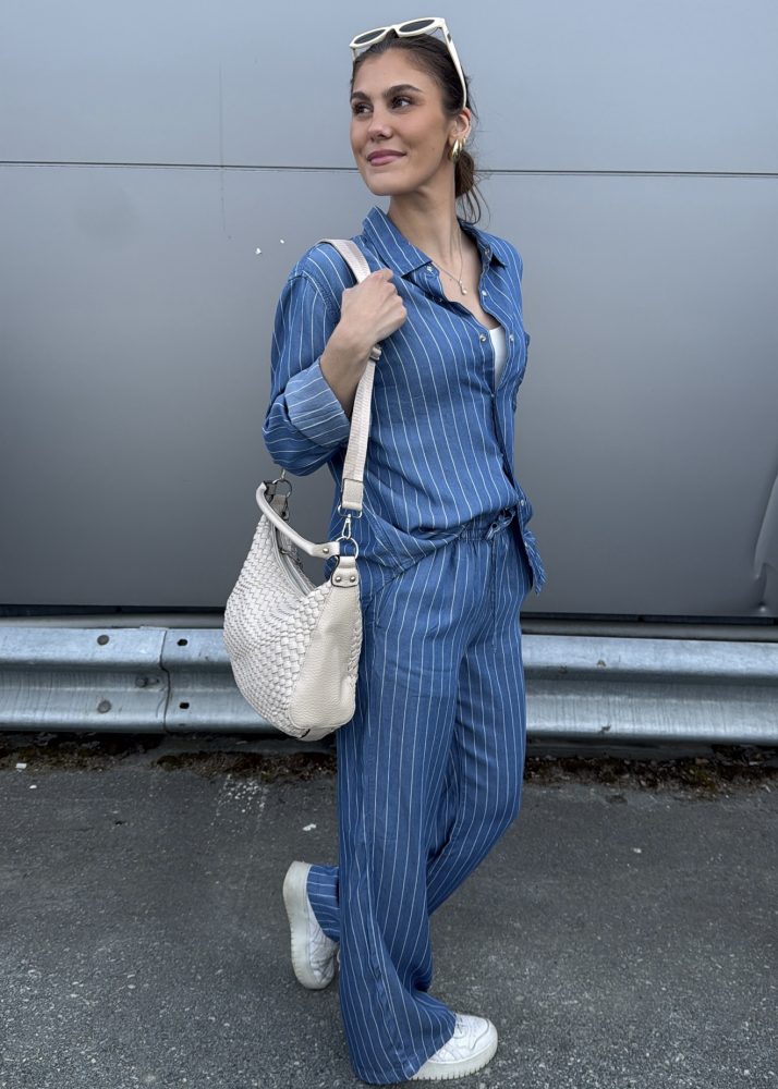 Relaxed Stripy Pants Jeansblue