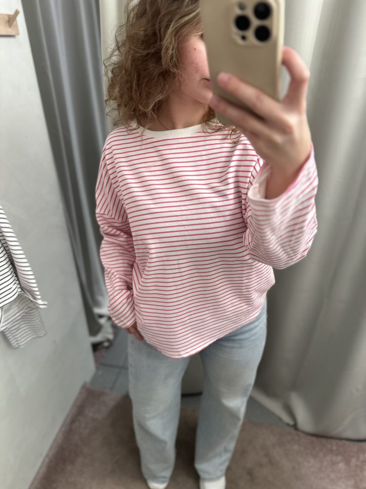 Bay Striped Top Pink