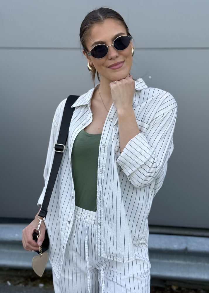 Relaxed Stripy Shirt White