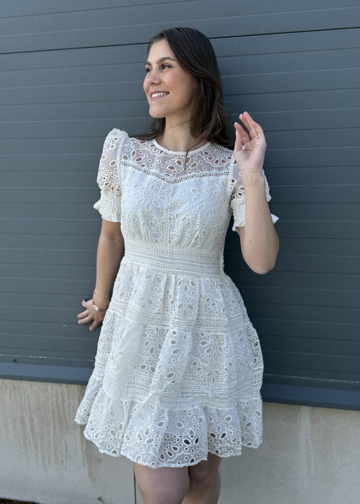Romantic Dress Lace Off White