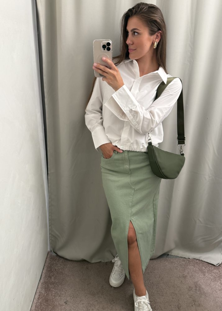 Ollie Skirt Mid Dusty Green