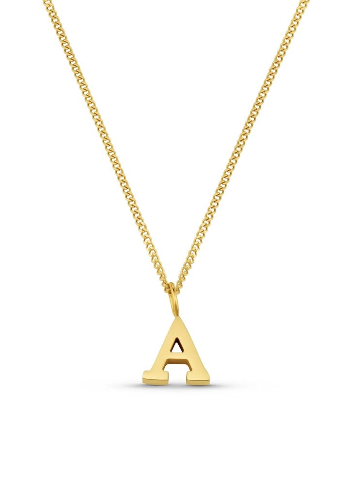 A Lyx Initial Necklace Gold