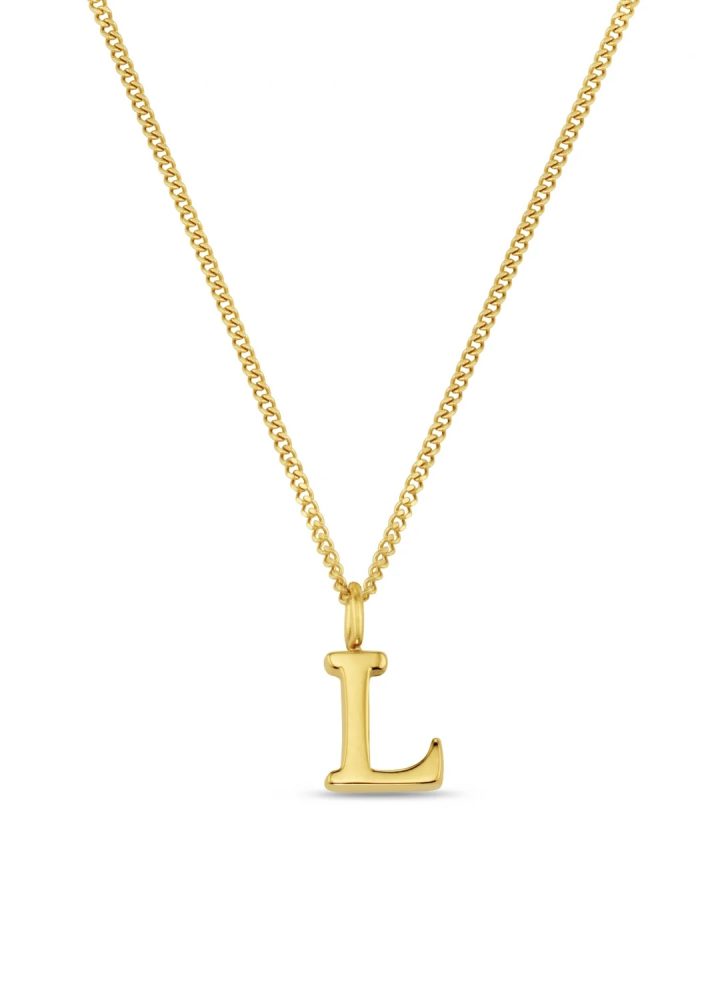 L Lyx Initial Necklace Gold