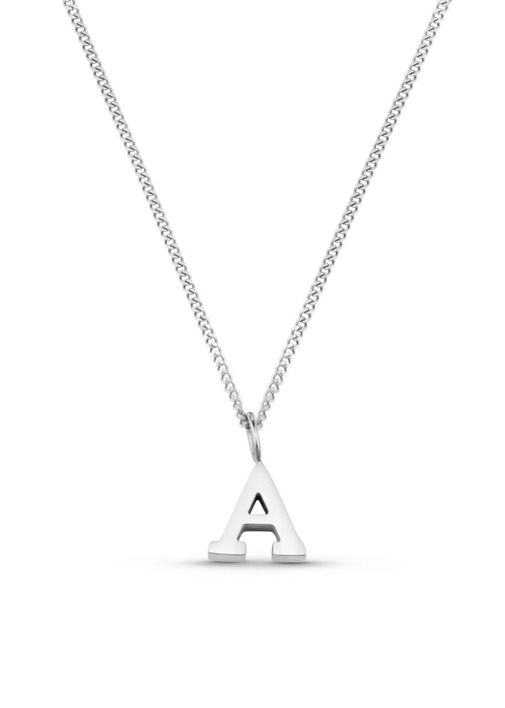 A Lyx Initial Necklace Silver
