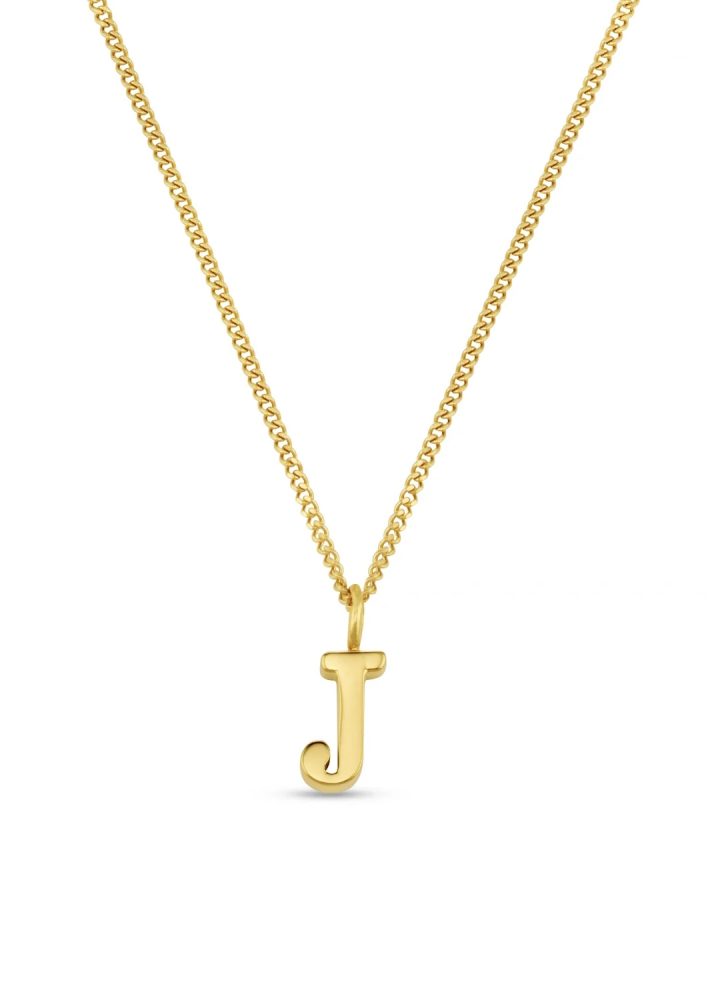 J Lyx Initial Necklace Gold