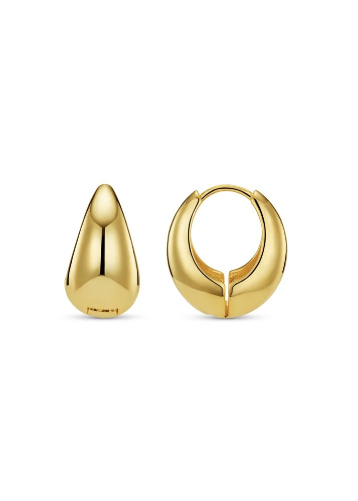 Domed Taper Hoop Gold
