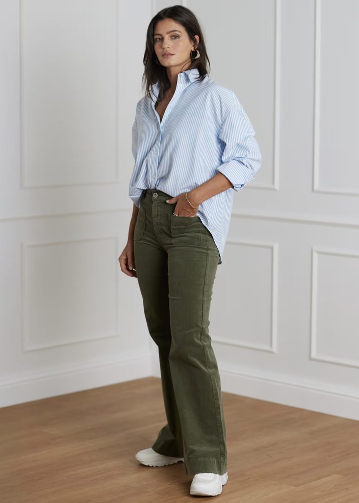 Annika Cord Jeans Olive 30