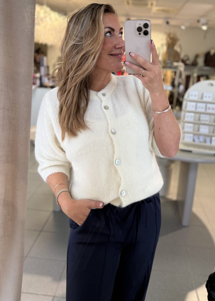 City Life Cardigan Short Sleeve Vanilla