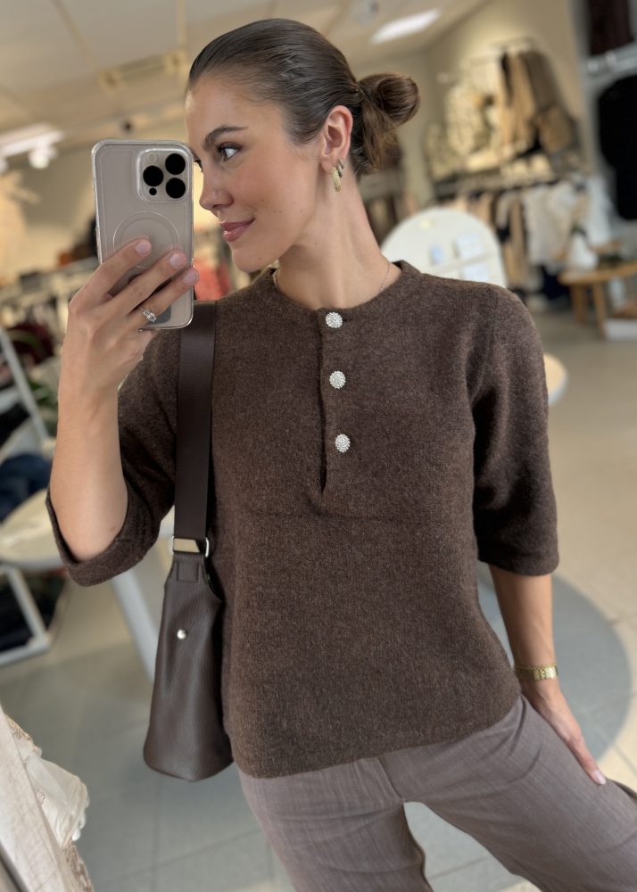 Rina Shortsleeve Knit Brown